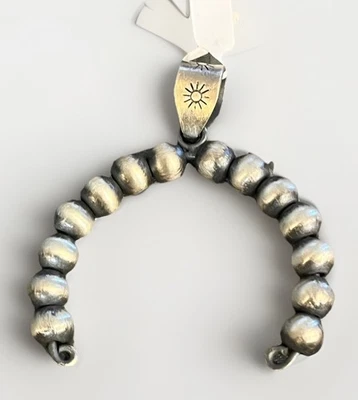 Southwestern Sterling Silber Naja Anhänger 925 Sonne gestempelt Kaution oxidierte Perlen - Bild 1 von 4