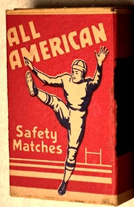 "ALL AMERICAN Safety Matches*Made in U.S.A*Universal Match*St. Louis" Match Box - Picture 1 of 15
