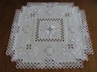 HARDANGER Embroidery – enchanting DOILY - stitched in harmonious pastel colors
