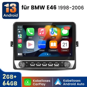 Carplay Android 14 Autoradio Für BMW 3er E46 1998-2006 GPS Navi WIFI BT SWC DSP - Bild 1 von 17