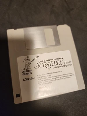 Scrabble Crossword Game Amiga 1988 Leisure Genius LGD 1643 UNTESTED  - Image 1 of 2