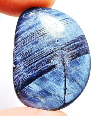25 CT 4X23X32 mmRARO NATURAL AZUL FUEGO PIETERSITE PIEDRA PRECIOSA CABUJÓN DE... - Imagen 1 de 4