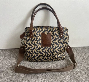 Orla Kiely Schultertasche/Handtasche Vogelmotiv Dark Navy Animal selten Top Henkel - Bild 1 von 8