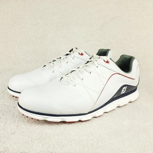 Foot Joy Golf Shoes Mens 13W Leather Spikeless White Lace Up Low Top Athletic  - Picture 1 of 14