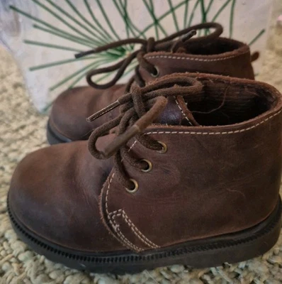 Botines Chukka Baby Gap Talla 6 Cuero Marrón Coñac Niño Pequeño, Regalo, Ducha,  Foto 1 de 4
