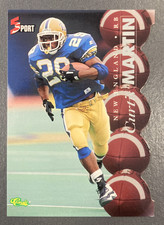 CURTIS MARTIN 1995 CLASSIC FIVE SPORT SILVER DIE CUT - 79