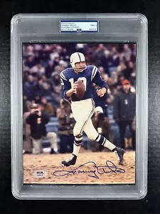 JOHNNY UNITAS Autograph AUTO 8x10 Signed SLABBED Photo PSA/DNA 🔥 PSA 9 - Picture 1 of 3