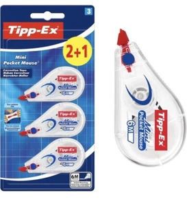 BIC Tipp-Ex Mini Pocket Mouse Korrekturband - 2er + 1er Pack, Farbe - Weiß. - Bild 1 von 7
