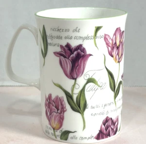 Vintage Rose of England Tulips Floral Fine Bone China Tea Coffee Mug - Picture 1 of 23
