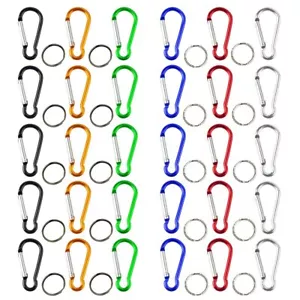 30Pcs Mini Carabiner Clip Snap Hook Buckle Clasps for Paracord Keychain Backpack - Picture 1 of 6