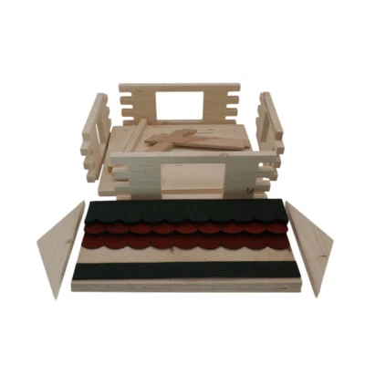 MANUFAKTUR MARTINSHOF Bausatz (Groß), Biberschwanz, Bastelset, Modern,Vogelhaus,Futterhaus, Bitumen