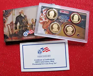 2008 United States Mint Presidential $1 Coin Proof Set with COA. Sealed. - Picture 1 of 16