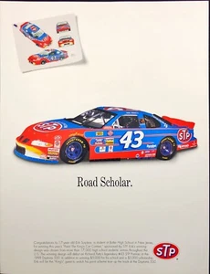 1998 STP NASCAR Stock Car John Andretti #43 Man Cave Vintage Print Ad - Picture 1 of 6