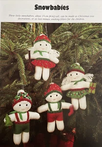 SCHNITTMUSTER Jean Greenhowe Snowbabies 15cm Spielzeug Weihnachtsbaum Schneebabys - Bild 1 von 7