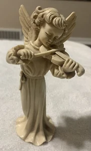 "DETALLADA Escultura Violín Vintage Gino Ruggeri Angel Cupido 6 3/4"" Italia FIRMADA" - Imagen 1 de 6
