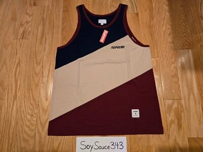 NEW SUPREME 3 COLOR TANK TOP NAVY BURGUNDY SIZE SMALL SS13 RARE - Image 1 of 3