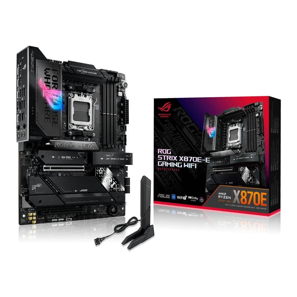 ASUS ROG STRIX X870E-E GAMING WIFI Mainboard Sockel AM5 (AMD, X870E, ATX, DDR5) - Bild 1 von 1