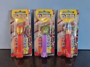 3 X Pez Marvel Avengers, Captain America, Hulk & Iron Man Austria Fruit Flavour - Foto 1 di 17