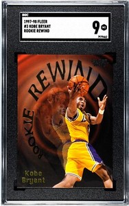 1997-98 Fleer KOBE BRYANT Rookie Rewind #3 | SGC 9 MINT | 2nd Year LA Lakers HOF