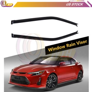 JDM Windshield Window Visor Vent Shade Rain Guards For 2011-2016 Scion TC Coupe - Picture 1 of 12