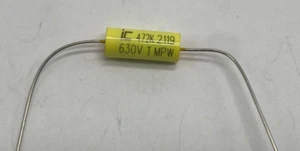 WMF-F metalized polyester film capacitor axial lead 0.0047uf/630v, 472K630v - Picture 1 of 2