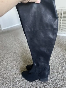 Report Women Sz 8 "Fisher" Over The Knee Black Fashion Boots - Picture 1 of 4