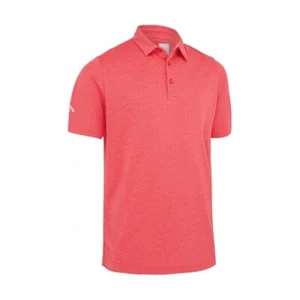 Camisa Polo Callaway Para Hombres Golf Opti Dry Jaspeado Jacquard, Teaberry, NUEVA - Imagen 1 de 2
