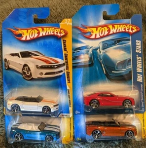 2008 Hot Wheels 4 Stück - Camaro Convertible Concept weiß blau orange Chevy rot - Bild 1 von 13