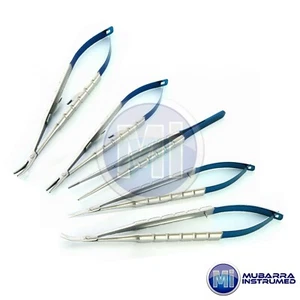 Juego de 5 pinzas de tijera con soporte de aguja Castroviejo de microcirugía dental de 5,5' TC - Imagen 1 de 23