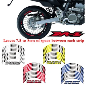 FOR SUZUKI DRZ DR-Z 400SM 2005-2024 RIM "17 STRIPES WHEEL DECALS TAPE STICKERS - Foto 1 di 10