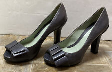 Sport Max Women's Peep Toe High Heels Shoes Size 36 EU 6 US Gray Made In Italy