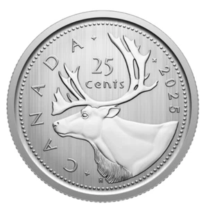 π¨π¦ Canada 25 cents coin, CARIBOU SPECIMEN Uncirculated, 2025 - Picture 1 of 2