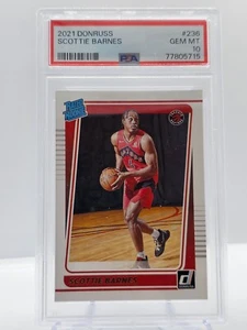 2021 Donruss Rated Rookie Scottie Barnes #236 PSA 10 - Bild 1 von 2