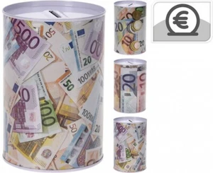 Spardose Blechdose Geld 3/6/12er 15cm Rund Bunt Aufdruck Sammeln Budgetieren - Bild 1 von 7