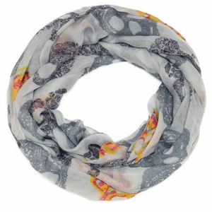 Totenkopf Halstuch Loopschal Skull Gothic Style Punk Tuch Neu grau weich - Bild 1 von 4