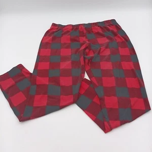 No Boundaries Pants Youth Girl's XL 15-17 Red Buffalo Plaid Stretchy Leggings - Picture 1 of 7