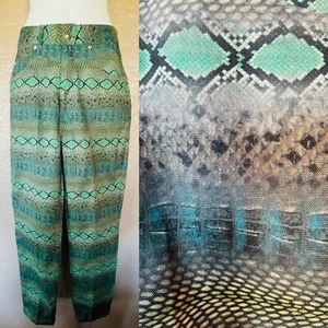 VINTAGE 90s X & R Sport SNAKESKIN Print JACKET and PANTS SET Size 4 - Picture 1 of 19
