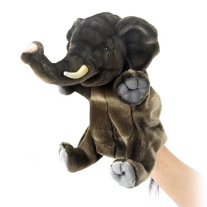 Elephant Puppet Hansa Realistic Animal Plush Toy 24cm **FREE DELIVERY** - Picture 1 of 2