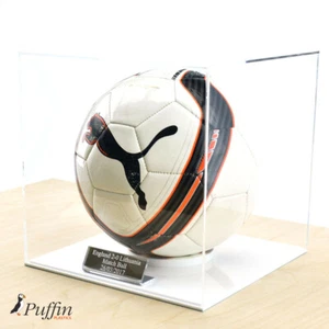 Acrylic Football Display Case - WHITE BASE - Picture 1 of 7