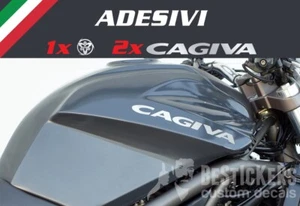 3 adesivi grafiche scritte cagiva per restauro serbatoio raptor 650 2001/05 - Zdjęcie 1 z 4
