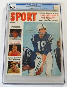 Johnny Unitas CGC 6.5 December 1958 Sport Magazine Newsstand Rookie 1 Year B4 SI - Picture 1 of 2