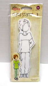 NEW Julie Nutting Mixed Media Cling Rubber Stamps Skyler #910945 Prima Marketing - Picture 1 of 2
