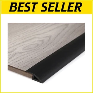 Self-Adhesive PVC Floor Transition Trim Strip - 20FT Black for Height Up to 10MM - Picture 1 of 8