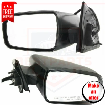 НОВЫЙ набор зеркал с электроприводом, с подогревом, текстурированный черный для 2004-2012 Mitsubishi Galant - Изображение 1 из 4