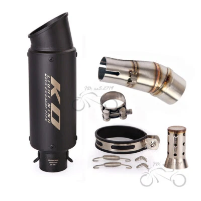 Silenciador deslizable tubo de escape negro para Kawasaki Ninja 300 Z300 2013-2018 Z250 Foto 1 de 4