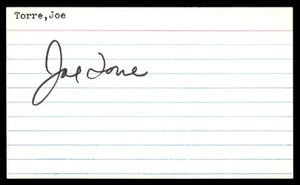 Joe Torre Baseball Signed Auto Autograph 3 x 5 Index Card No COA - Picture 1 of 2