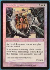 Harsh Judgment FOIL Invasion PLD White Rare MAGIC MTG CARD (ID# 246425) ABUGames