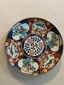 More details for gold imari hand painted plate  - 25cms diameter