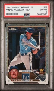 2023 Topps Chrome Logofractor Edition #119 Vinnie Pasquantino RC PSA 8 Royals - Picture 1 of 2