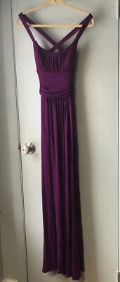 Maxi Vestido Bijou Bijou Púrpura con Tirantes Vestido para Mujer 4 Nuevo Boda Fiesta Fecha Foto 1 de 4